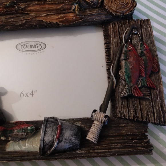 COPY - Gone Fishin' - Cozy Log Cabin - Cute Bear - Picture Frame - Picture 3 of 8